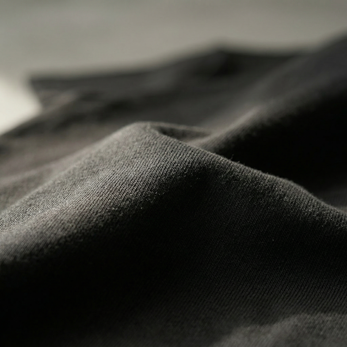 PALMA Classic 180gsm — Noir doux — détail texture coton